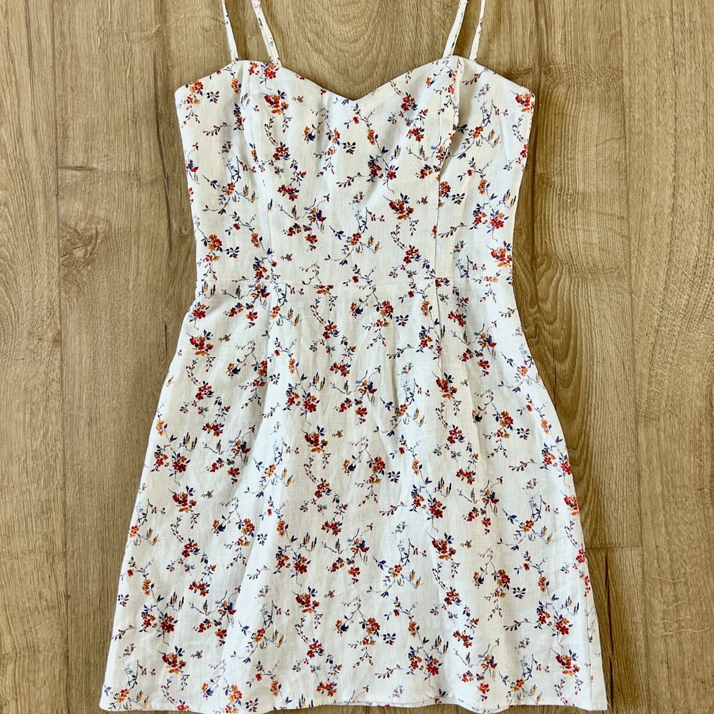 Reformation Linen Floral Summer Dress